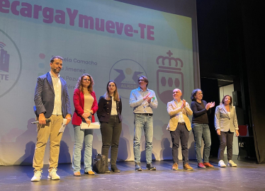Entrega de premios del Hackathon de Alcorcón en el escenario
